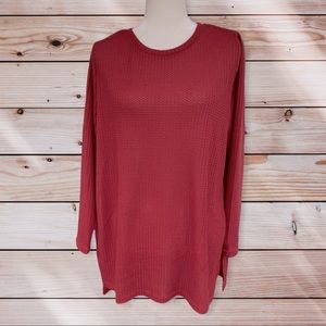 🌺 3 for $30 or $13 BRAND NEW KARA CHAM LONG SLEEVE  BLOUSE WITH SLITS ON SIDES